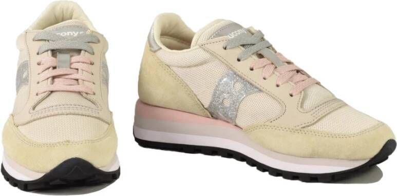 Saucony Stijlvolle Sneakers met Rubberen Zool Beige Dames