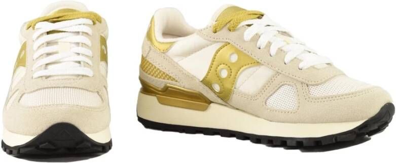 Saucony Stijlvolle Sneakers met Rubberen Zool Beige Dames