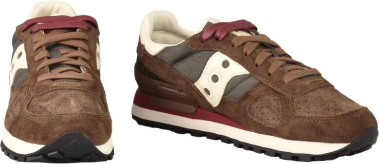 Saucony Stijlvolle Sneakers met Rubberen Zool Brown Heren