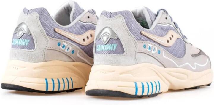 Saucony Suede Sneakers met Rubberen Zool Unisex Gray Heren