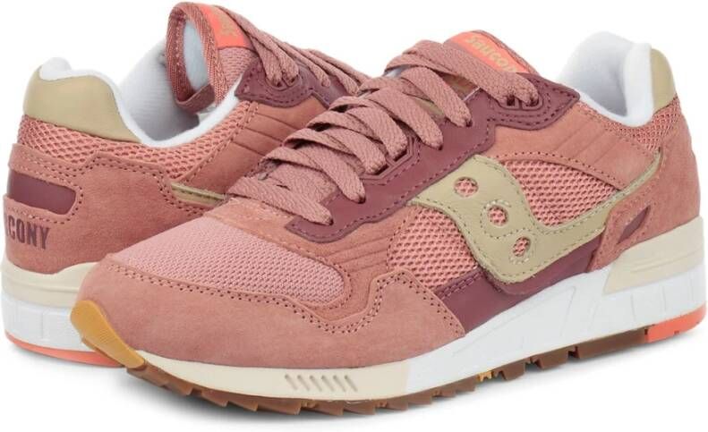 Saucony Unisex Sneakers Textiel Suède Rubber Zool Pink Heren