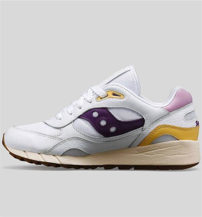 Saucony Wit Paars Shadow 6000 Sneakers Multicolor Dames