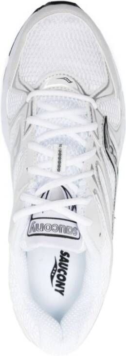 Saucony Witte platte schoenen Mesh Metallic Details White Dames