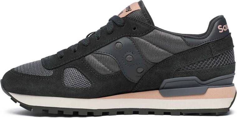 Saucony Zwarte Sneakers met Wolkachtige Demping Black Dames