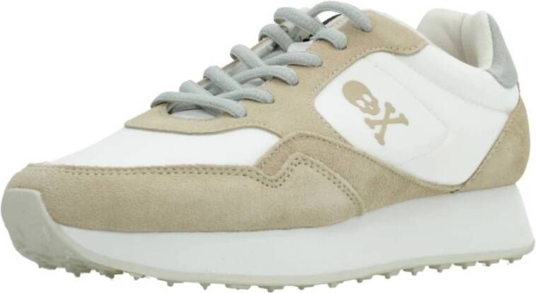 Scalpers Stijlvolle Sneakers voor Modieuze Vrouwen Beige Dames