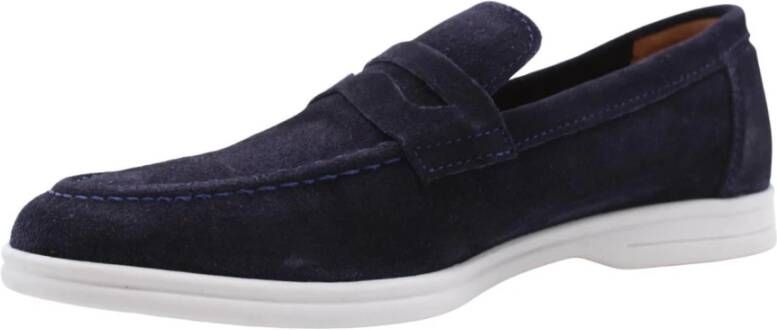 Scapa Klassieke Leren Loafers Blue Heren