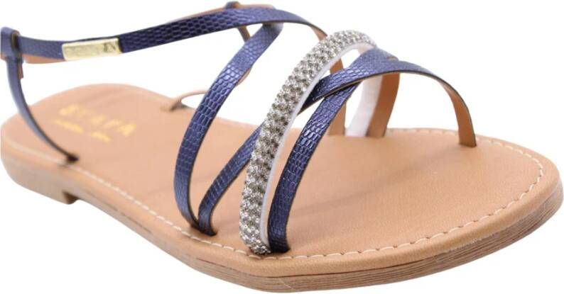 Scapa Platte Zomer Sandalen Blue Dames