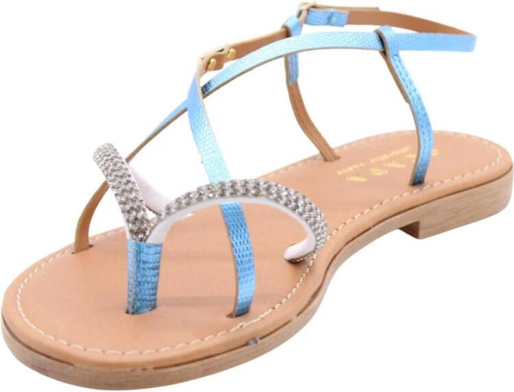 Scapa Stijlvolle Platte Sandalen voor Vrouwen Blue Dames