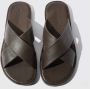 Scarosso Adriano Sliders Handgemaakte Italiaanse leren sandalen Brown Heren - Thumbnail 3