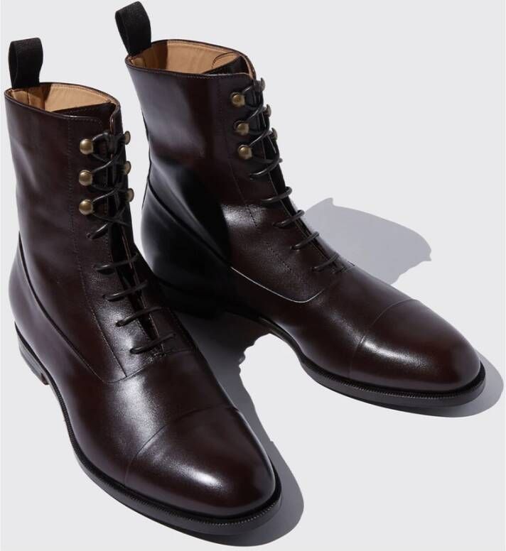 Scarosso Archie Oxford Stijl Veterschoenen Bruin Heren