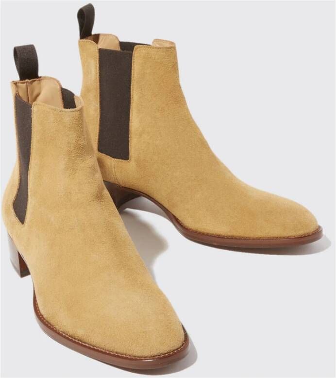 Scarosso Tan Suede Chelsea Boot Brown Heren