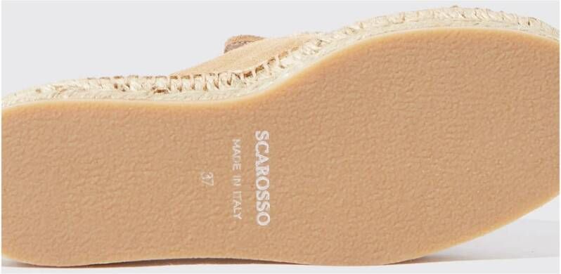 Scarosso Beige Suede Espadrilles Beige Dames