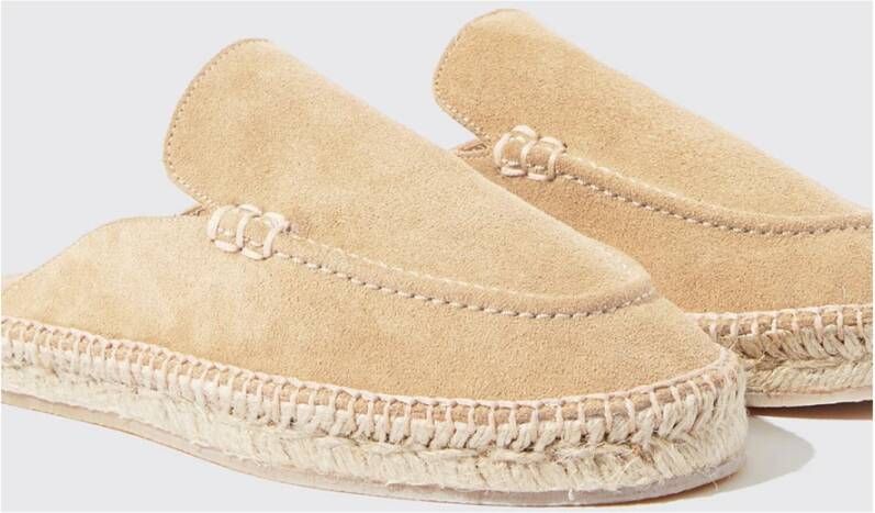 Scarosso Beige Suede Espadrilles Beige Dames