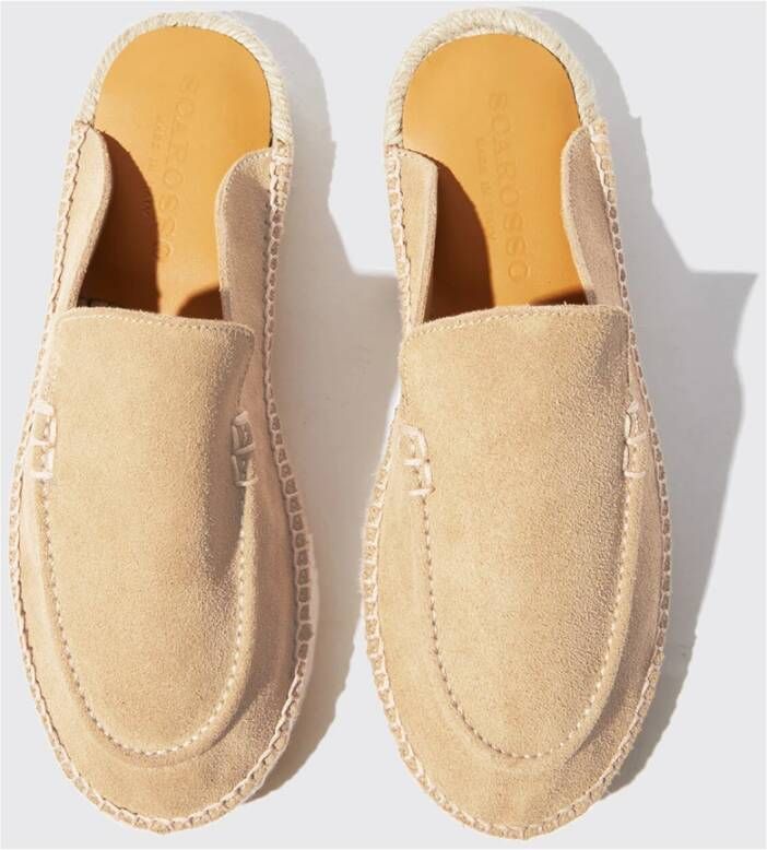 Scarosso Beige Suede Espadrilles Beige Dames