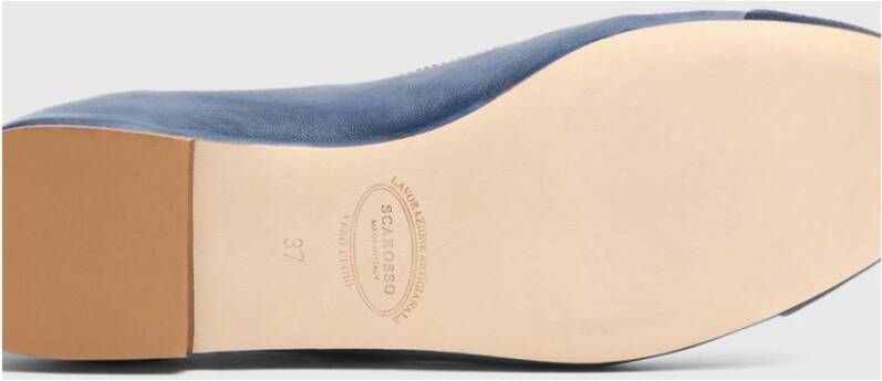 Scarosso Blauwe Carla Leren Ballet Flats Blue Dames