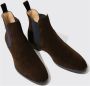 Scarosso Handgemaakte Donkerbruine Suède Chelsea Boots Black Heren - Thumbnail 3