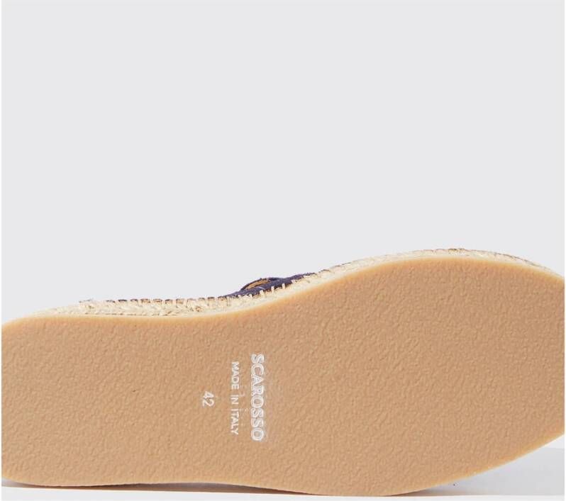 Scarosso Blauwe Suède Espadrilles Blauw Heren