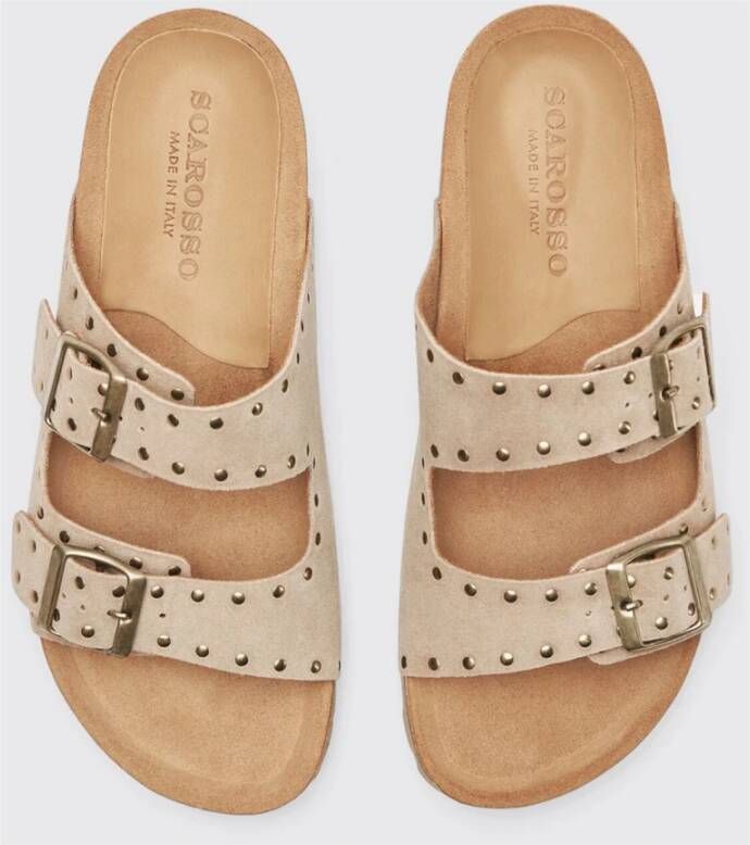 Scarosso Flat Sandals Beige Dames