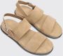 Scarosso Handgemaakte Leren Sandalen Beige Heren - Thumbnail 4