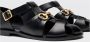 Scarosso Handgemaakte Leren Sandalen Black Dames - Thumbnail 3