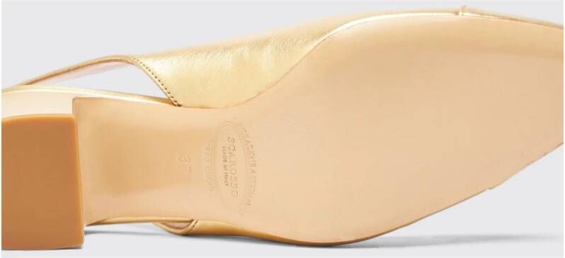 Scarosso Klassieke Miranda Gold Slingback Pumps Yellow Dames