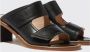 Scarosso Kristy Mules Zwarte Leren Hoge Hak Sandalen Zwart Dames - Thumbnail 4