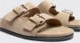 Scarosso Leren Platte Sandalen Beige Heren - Thumbnail 3