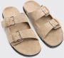 Scarosso Leren Platte Sandalen Beige Heren - Thumbnail 4