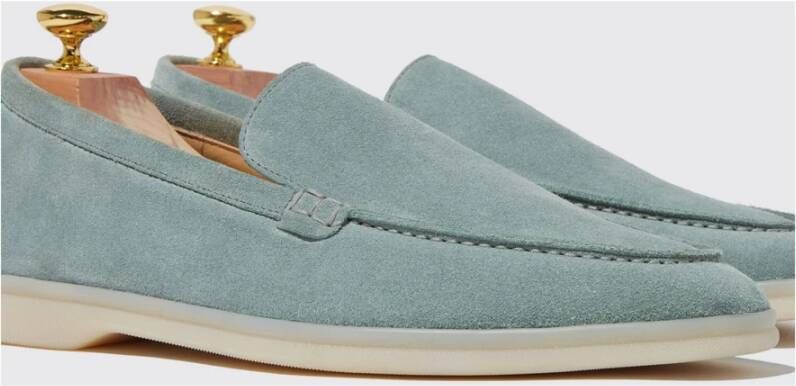 Scarosso Salie Groene Suède Loafers Blue Heren - Foto 9