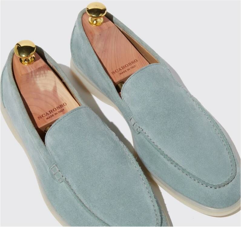 Scarosso Salie Groene Suède Loafers Blue Heren - Foto 10