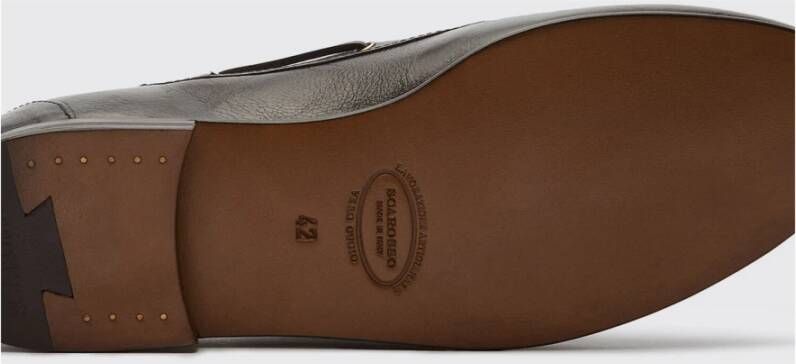 Scarosso Met de hand vervaardigde bootschoen loafers Brown Heren