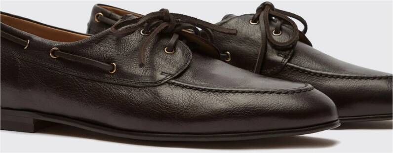 Scarosso Met de hand vervaardigde bootschoen loafers Brown Heren