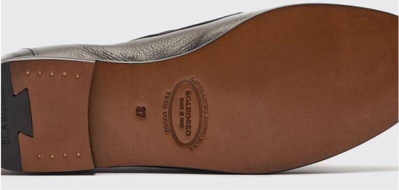 Scarosso Met de hand vervaardigde leren bootschoenen Brown Dames