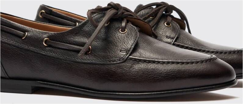 Scarosso Met de hand vervaardigde leren bootschoenen Brown Dames