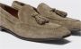 Scarosso Taupe Suède Tassel Loafers Beige Heren - Thumbnail 3