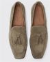 Scarosso Taupe Suède Tassel Loafers Beige Heren - Thumbnail 4