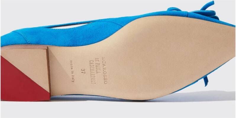 Scarosso Luxe Suède Forget-Me-Not Ballerina`s Blauw Dames