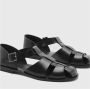 Scarosso Visserstijl Leren Sandalen Black Heren - Thumbnail 3