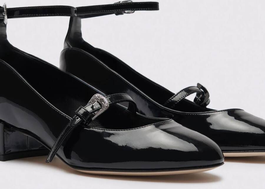 Scarosso Zwarte Patent Mary Jane Schoenen Black Dames