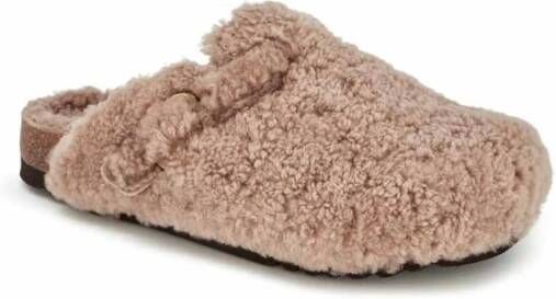 Scholl Beige Platte Shearling Schoenen Beige Dames