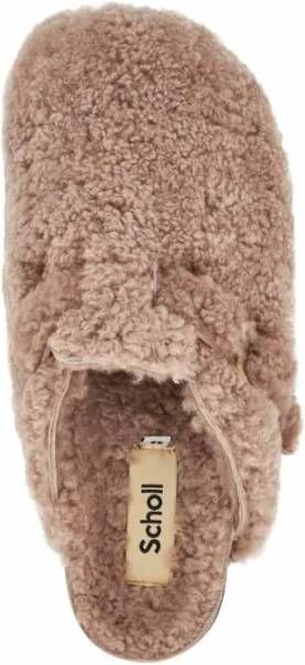 Scholl Beige Platte Shearling Schoenen Beige Dames