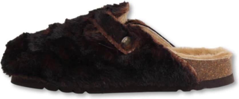 Scholl Fluffy Instappers in 2 Kleuren Brown Dames