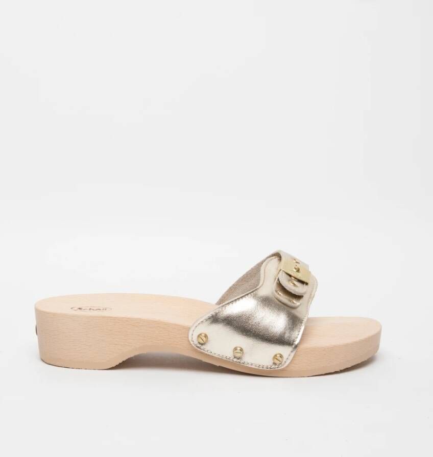 Scholl Gouden Band Sandalen Metallic Effect Beige Dames