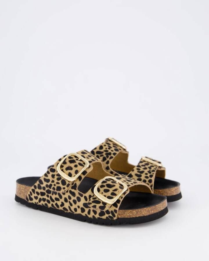 Scholl Leopard Slipper Noelle Stijlvol Comfort Beige Dames