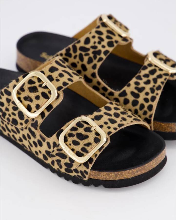 Scholl Leopard Slipper Noelle Stijlvol Comfort Beige Dames