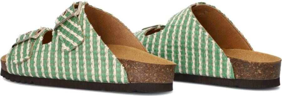 Scholl Raffia Noelle Groene Slippers Green Dames