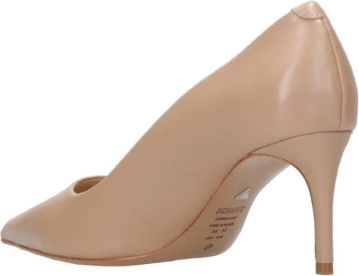 Schutz Beige Kwast Slip-On Stiletto Hakken Beige Dames