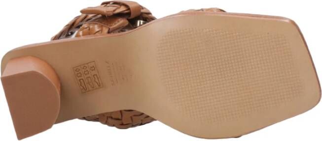 Schutz Bruin leren sandalen hakken Brown Dames