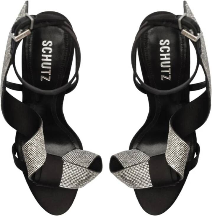 Schutz Elegante Hoge Hak Sandalen met Strik Black Dames