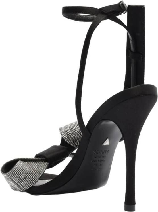 Schutz Elegante Hoge Hak Sandalen met Strik Black Dames